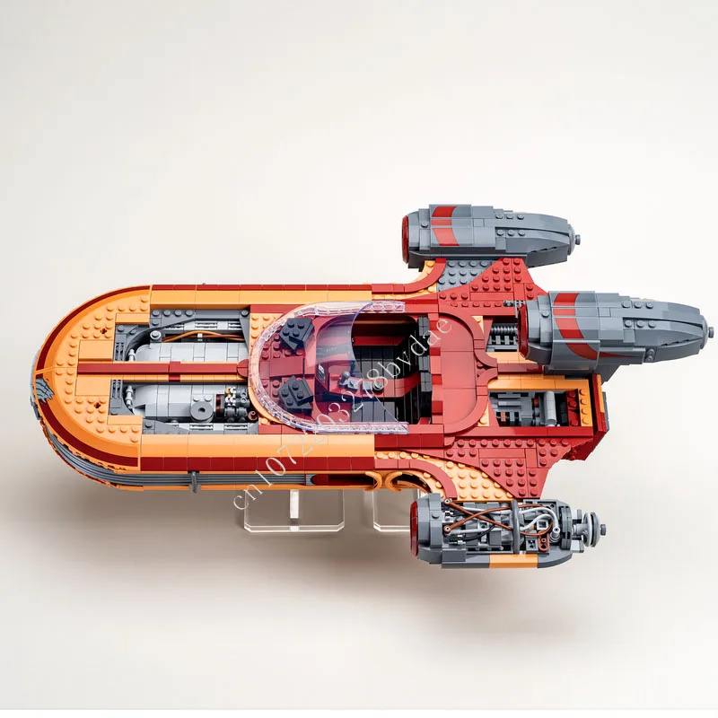 

727 шт. UCS Landspeeder-Enhanced Edition MOC креативная модель с видом на улицу, строительные блоки, архитектура, сделай сам, сборная модель, игрушка в подарок