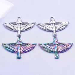 3/9pcs Egyptian Goddess Isis Charm Egyptian Pendant Antique Silver Color Wing Goddess Charm DIY Earrings Necklace Jewelry Making