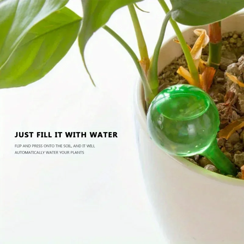 4 Stück Pflanzen-Selbstbewässerungskugeln Automatische Bewässerung Transparente Kunststoff-Pflanzenwasserkugeln Tropfbewässerungssystem für Haus, Garten, Blumen und Pflanzen – Detail 4