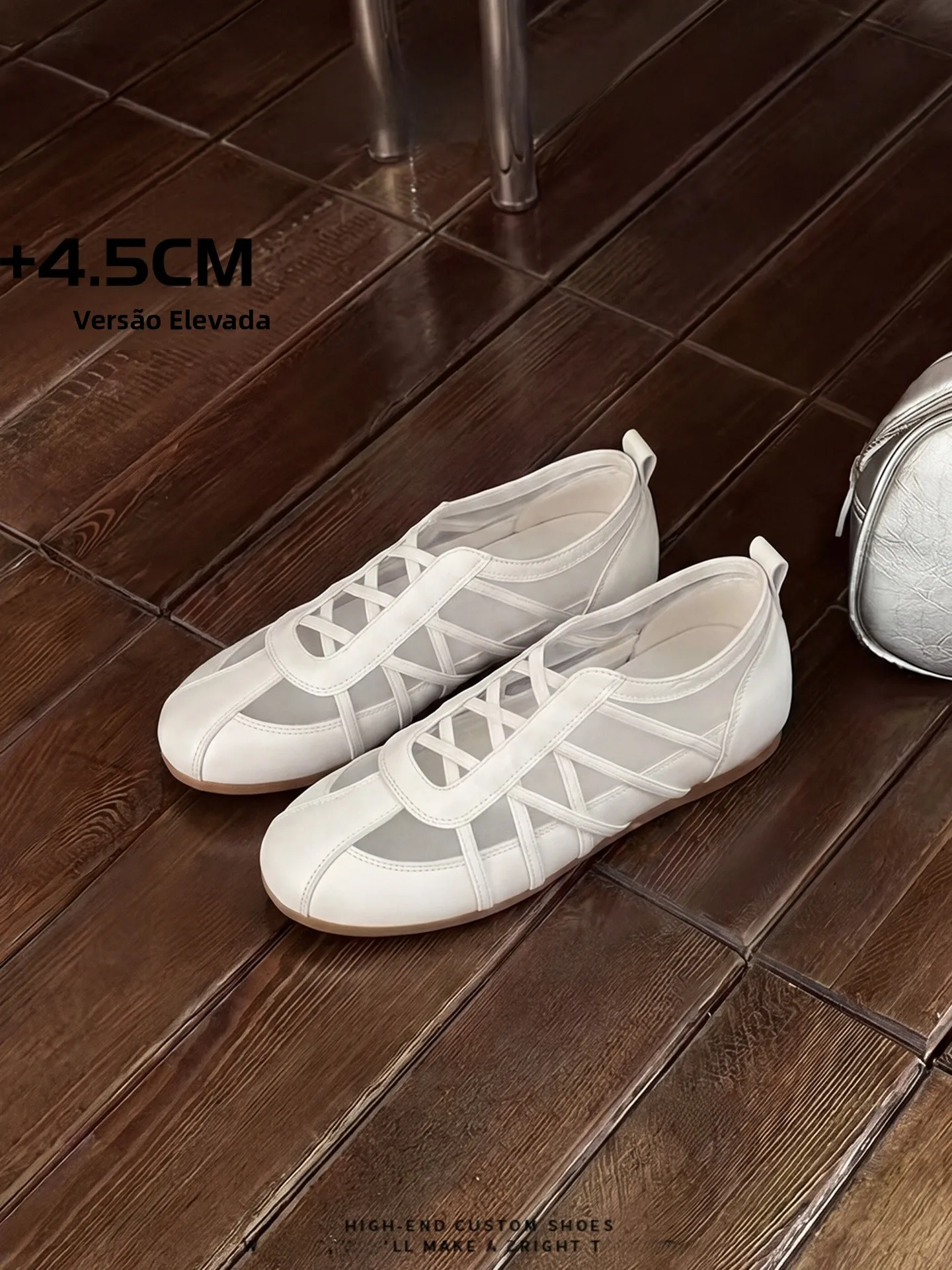 women's-ballet-flat-sports-casual-shoes-breathable-mesh-45cm-heightening-leather-low-top-round-toe-rubber-outsole-summer-shoes