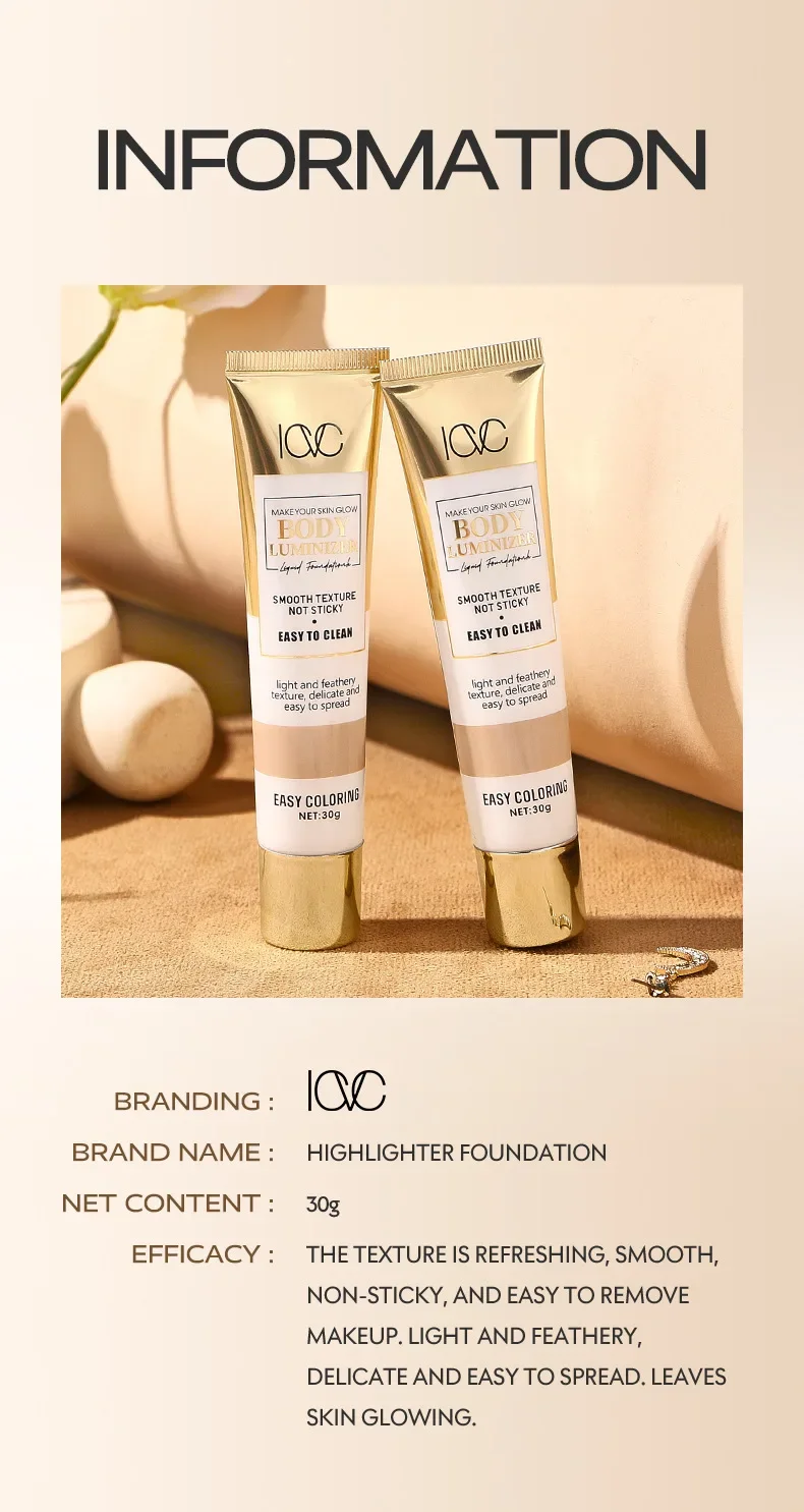 ICVC ハイグロス リキッドファンデーション オイルコントロール コンシーラー BBクリーム 肌トーンアップ 英語対応 フェイスメイク