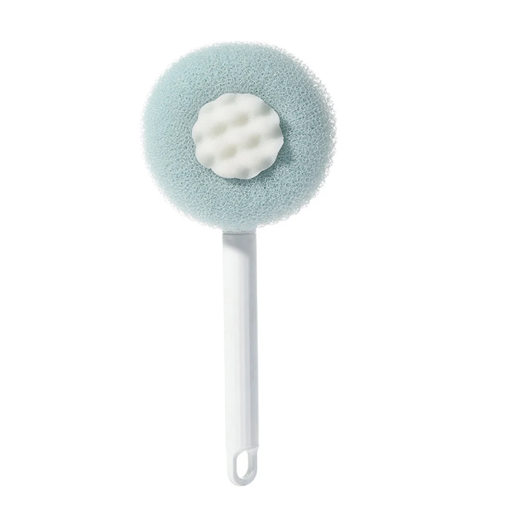 Double-sided Bath Brush Long Handle Brush Perfect For Daily Use 27.5cm (10.83 Inches) When Retracted Non-slip Back Bath Scrubber