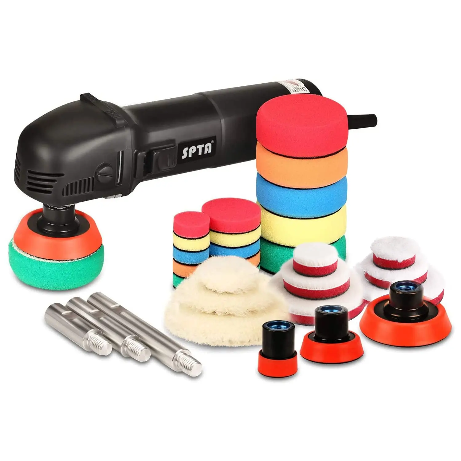 

Rotary Polisher with 3 Extension Shafts, Detail Buffing for Car Detailing