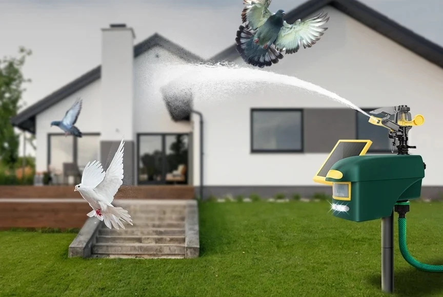 2025年OEMソーラー野生動物撃退器赤外線誘導犬鳥撃退器屋外スプレー式水動物撃退器