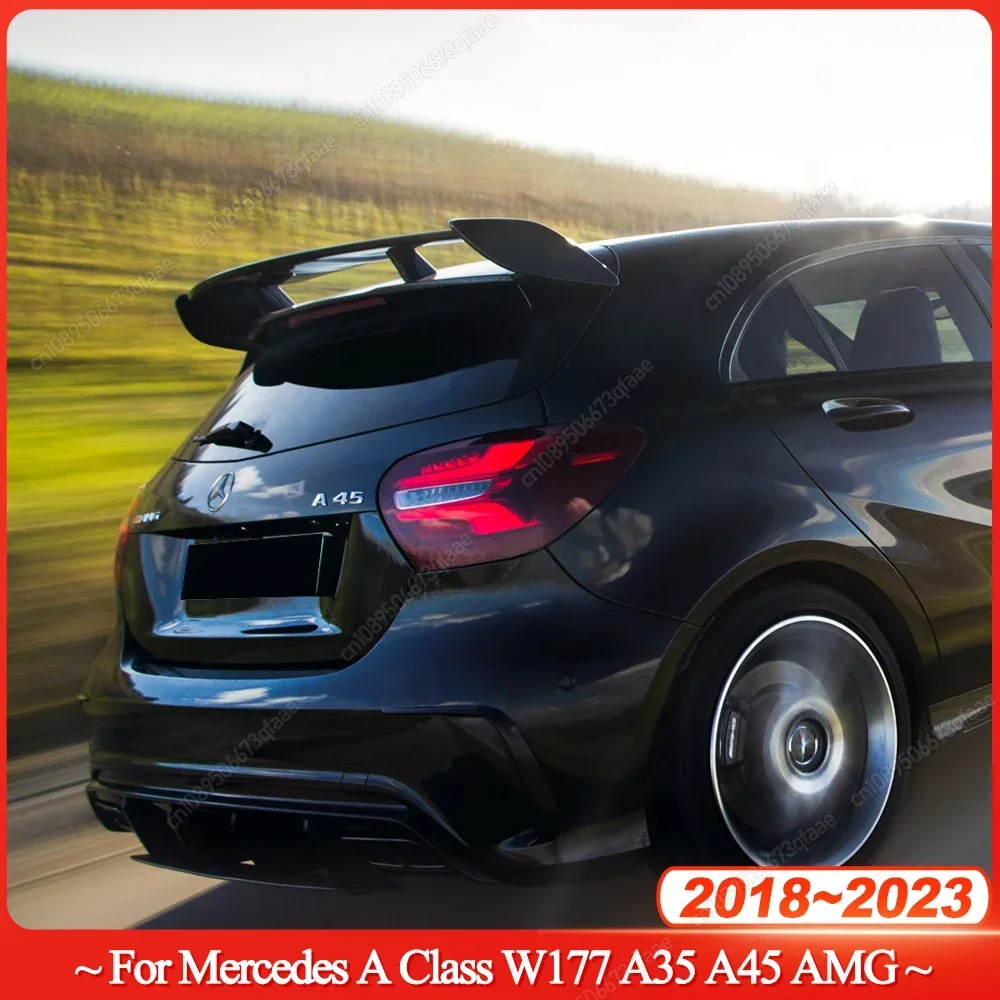 

Задний бампер автомобиля, диффузор, спойлер, плавник акулы для Mercedes Benz A Class W177 A35 A45 AMG Hatchback 2018-2023, комплекты кузова, тюнинг