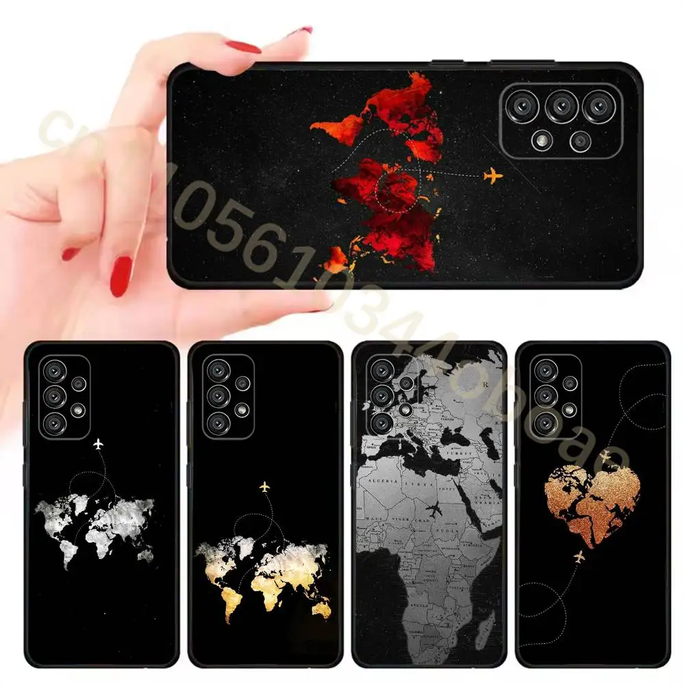 Airplane Line Phone Case For Samsung Galaxy A13,21s,22,31,32,52,53,71,80,A91 Soft Black Cover