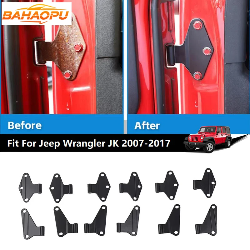 

BAHAOPU 4/8PCS Replacement Door Inner Hinge Car Original Accessories For Jeep Wrangler JK 2-Doors 2007-2017,Exterior Accessories