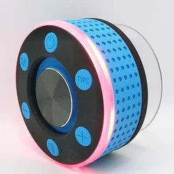 Mini altoparlante doccia Bluetooth impermeabile portatile con ventosa Radio FM luci RGB Surround Stereo TWS Subwoofer Boom Box