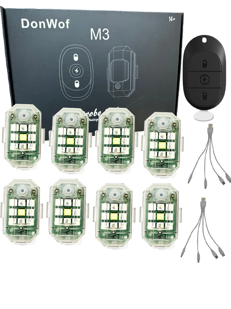 AliExpress DonWof Strobe Lights For Car Motorcycle Led Flash Anti-collision Warning Lamp Waterproof Wireless Remote Control For Car Bike