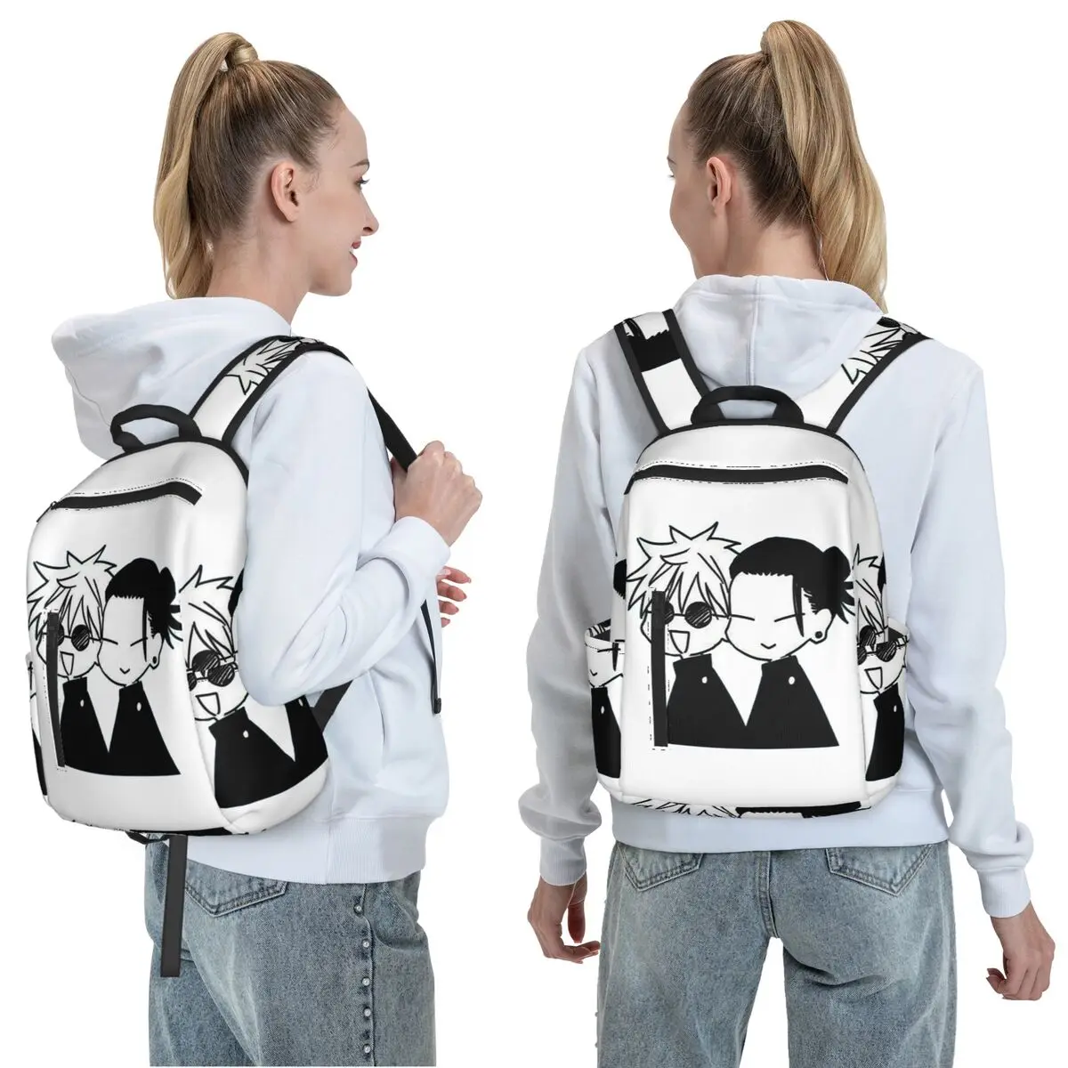 Gojo Satoru And Geto Suguru Backpack Daypack Large Capacity Children BookBag School Bag Shoulder Bags for Men Women
