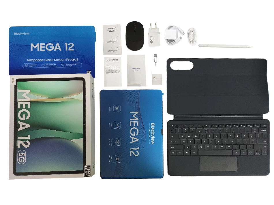 Global version Blackview MEGA 12 Tablet 12.2" 2.4K 120Hz Display Dimensity 7200 CPU 50MP Camera 10000mAh 5G Android 16 Tablet PC