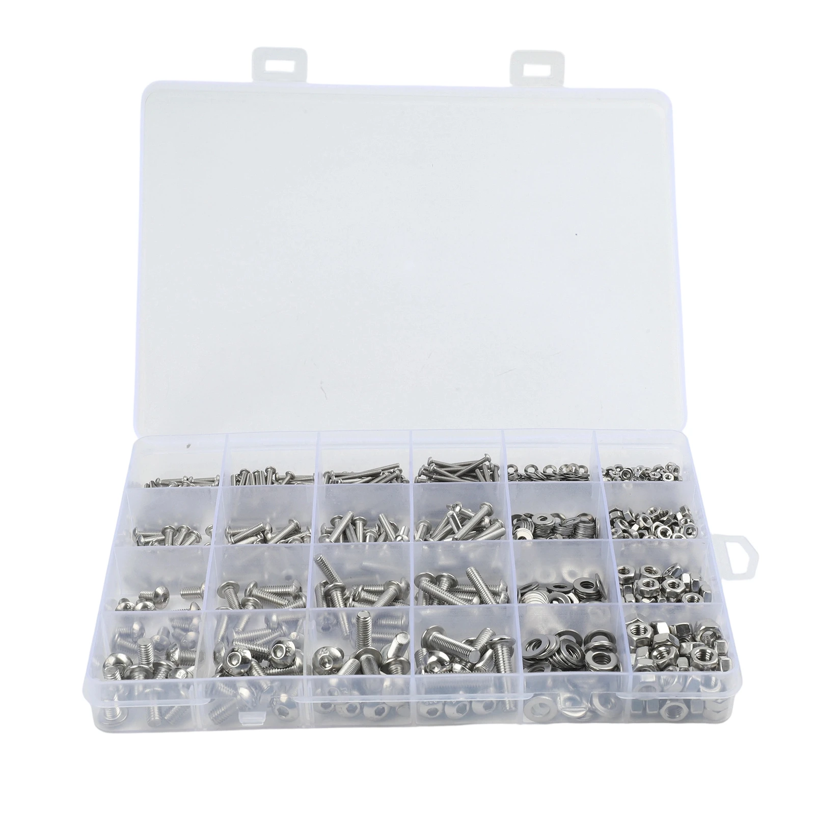 For DIY Repair Silver Stainless Hex Screws Complete Hardware Set Hand Tool Set Socket Head Cap 304 Stainless Steel
