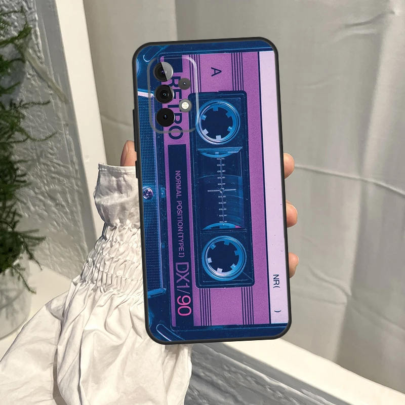 Custodia con nastro VHS retrò per Samsung Galaxy A16 A36 A56 A06 A13 A53 A33 A23 A55 A35 A17 A54 A34 A14 A52 A32 A15