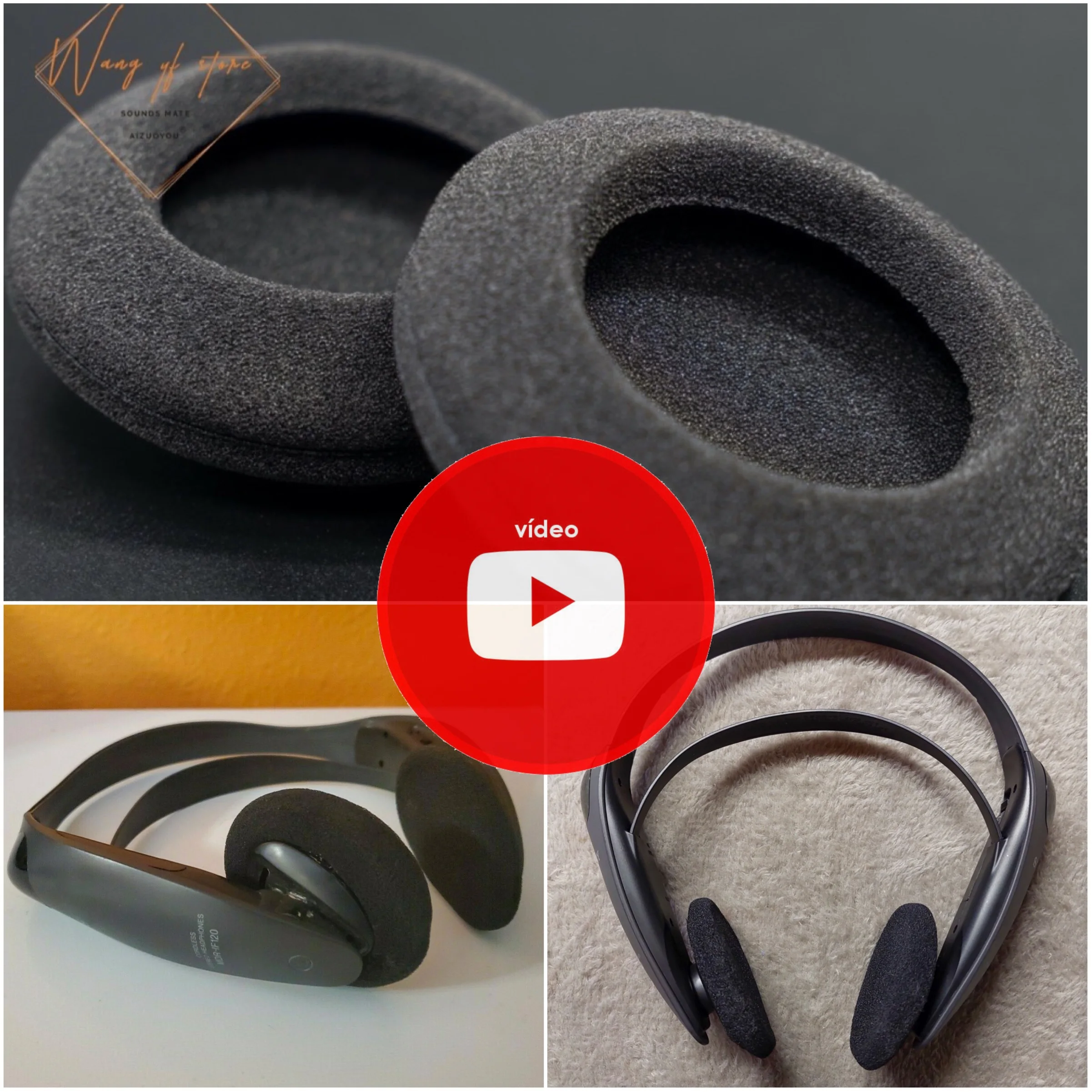 5 Pairs Replacement Earpads Foam Ear Pads For Sony Mdr If 120 Mdr-If120 Headset 5mm Thickened Supper High Density Earmuff Sponge