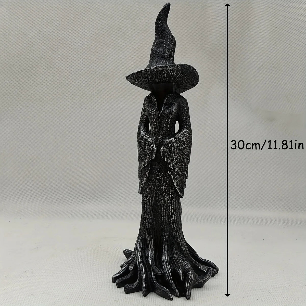 Gotische Hexenstatue – elegante Hexe mit spitzem Hut, langlebige Harzkonstruktion, Halloween-Dekoration,jährige Dekoration für Zuhause