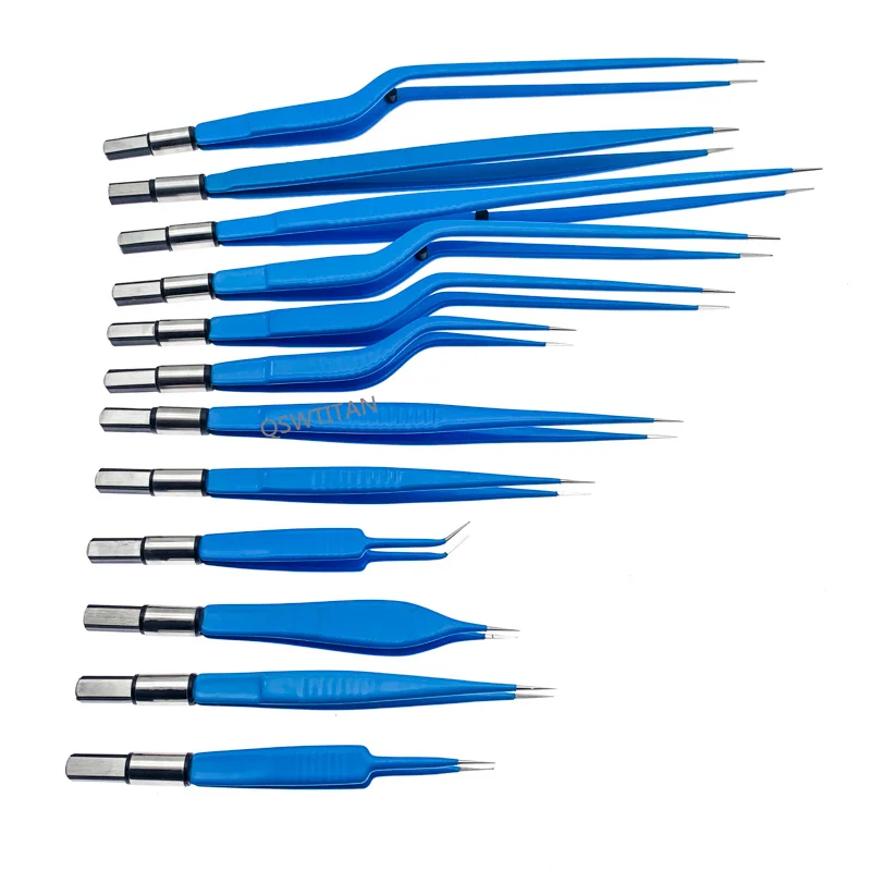 Electro Surgical EU Electro Insulated Bipolar Forceps Reusable Tweezers Ophthalmic Surgical Instruments
