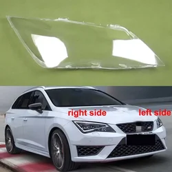 For Seat Leon 2013 2014 2015 2016 2017 2018 Headlight Cover Shade Headlamp Shell Transparent Lampshade Case Lens Plexiglass