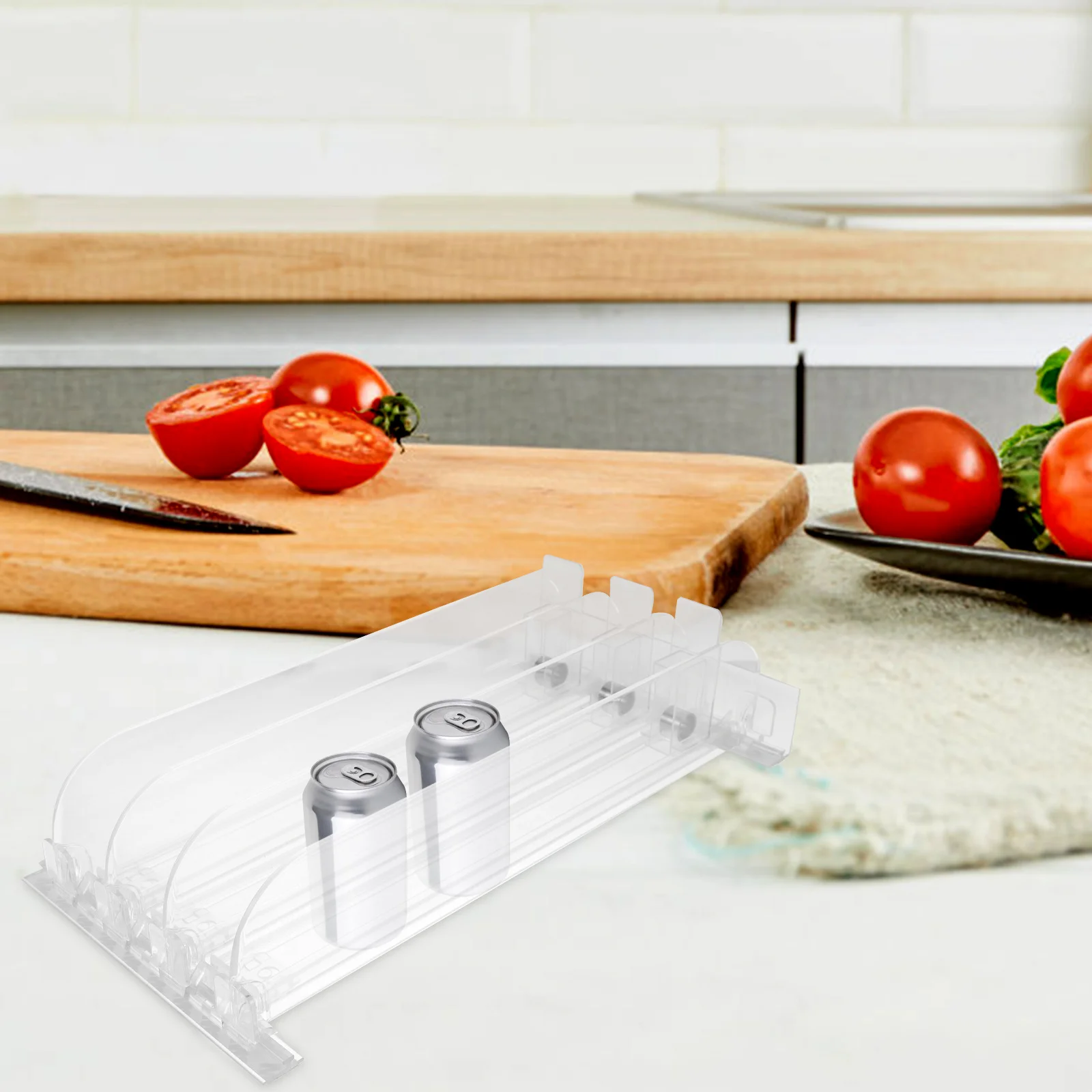 

3 Pcs Shelf Pusher 30cm Vending Organizer Fridge Glide Rack Automatic Sliding Tray Drink Pusher Refrigerator Can Organizer