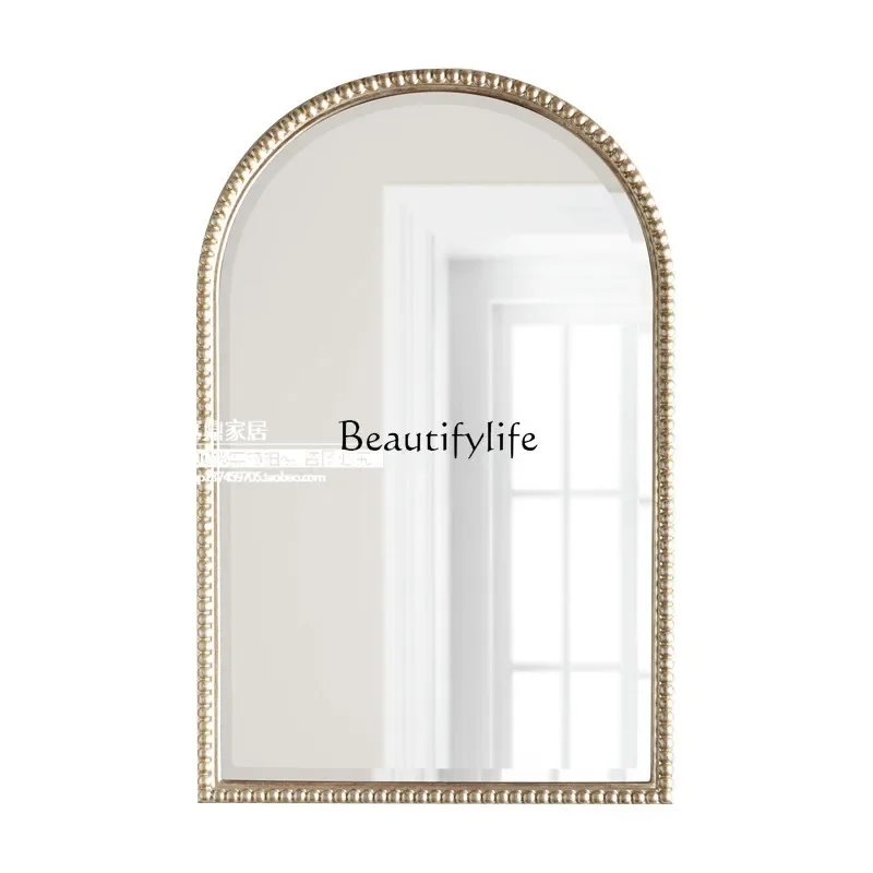 

FG17French bathroom wash hands wash face washstand mirror wall hanging arched makeup mirror