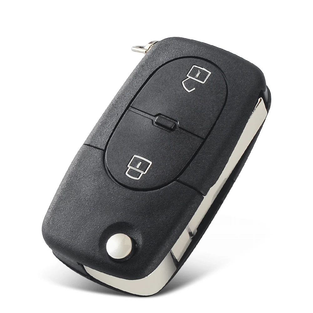 Keyyou ใหม่5ชิ้นสำหรับ Audi TT A2 A3 A6 A4 A8 TT Quattro CR2032/CR1616 2/2 + 1/3/3 + 1ปุ่มกุญแจรถยนต์แบบพับได้เคส