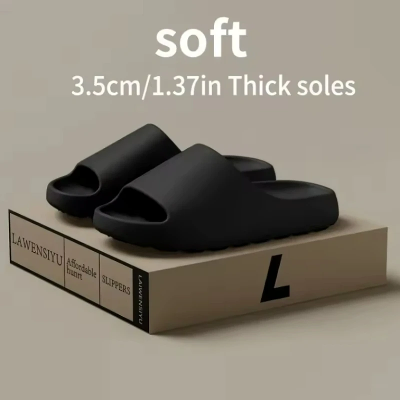 

Мужские тапочки, домашние тапочки на мягкой подошве, летние модные тапочки из ЭВА, такие как наступай на дерьмо, легкие нескользящие тапочки