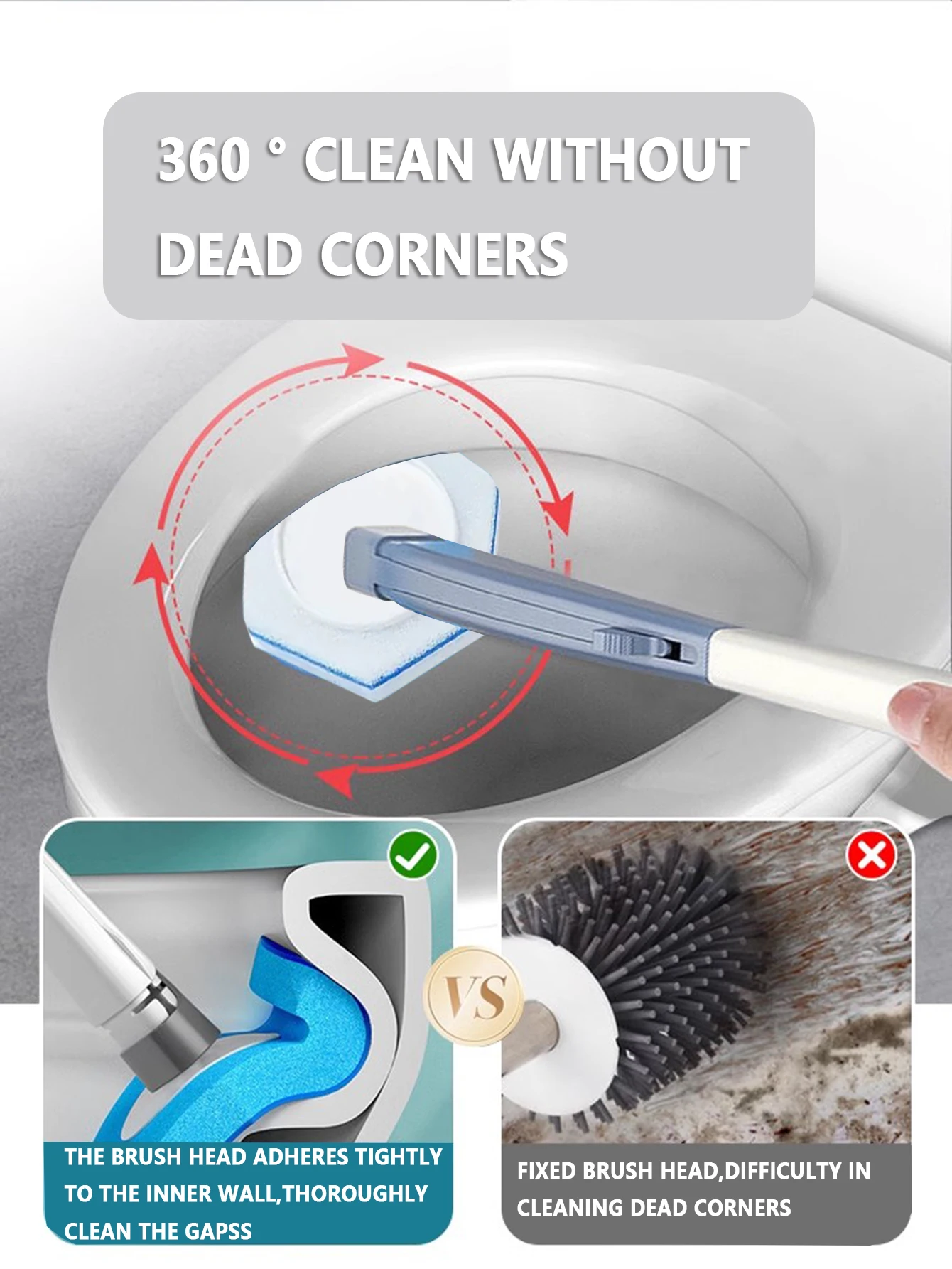 Disposable Toilet Disposable Toilet Cleaning Wand Refills, Disposable Toilet Cleaning Wand Heads BrushCompatible With Much Wands