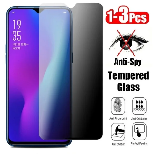 Protector de pantalla de vidrio templado de privacidad, 1-3 uds., para VIVO Y11 Y10S Y12S Y20 Y90 U20 V20 Y1S Y7S X50e V20 SE V17 6.38rn Anti-espía