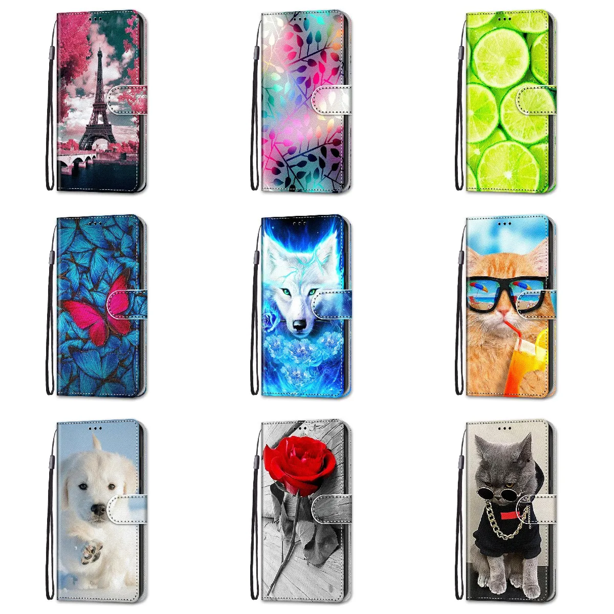 For Nokia 6.3 G20 G10 G21 G11 Case Nokia C01 Plus/G60 5G Cover Painted Leather Wallet Flip Case For Nokia 5.4 3.4 Phone Case