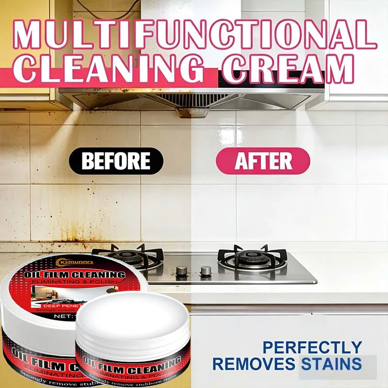 Heavy-Duty Grease Cleaner Polishing Paste for Corroded Cloudy Surfaces Removes Oil Grime Scale Dark Stains - Cleaning Product