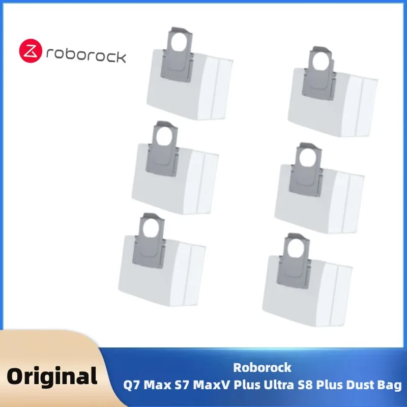 Original Roborock Dust Bag For Q7 Max S7 MaxV Plus Ultra S8 Plus Dock Robot Vacuum Cleaner Parts Dust Box Accessories