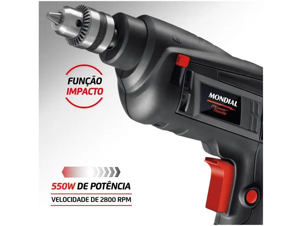 550W Mondial Impact Drill 3/8 ” - 220 V