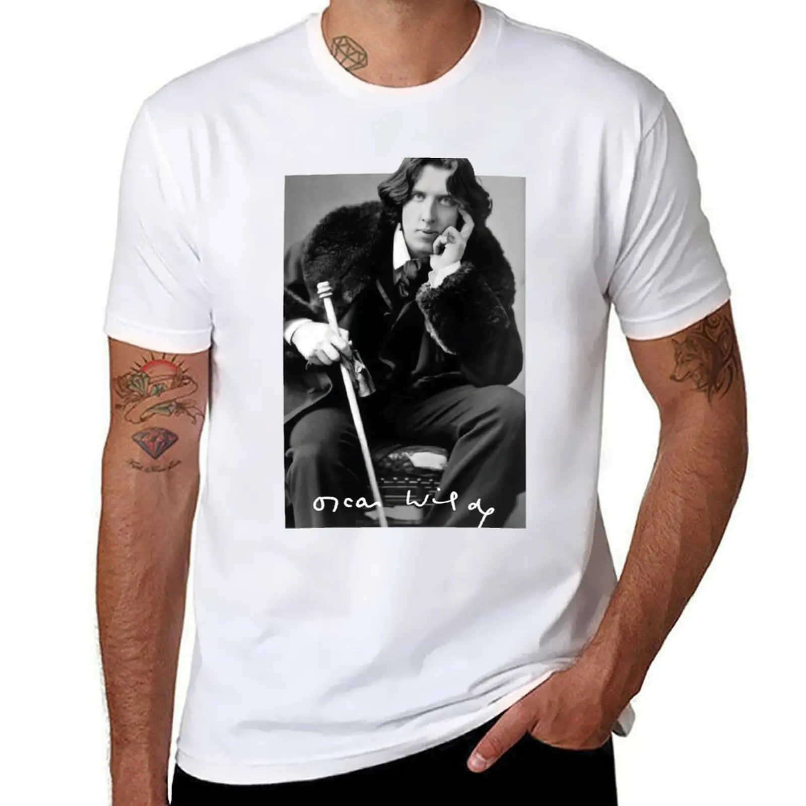 

Oscar Wilde T-Shirt cotton t shirts man 100% man t shirts cotton T-Shirt