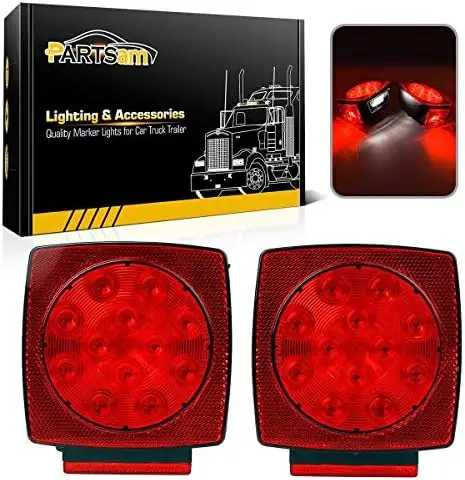 

Подводный светодиодный фонарь Partsam 12В для прицепов - красный/белый, DOT, IP68, для лодок, автодомов, грузовиков, морского транспорта