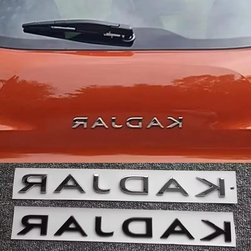 KADJAR Letter Word Badge Sticker RearHood Decal For Renault Car AccessoriesGrille  Trunk Logo Emblem
