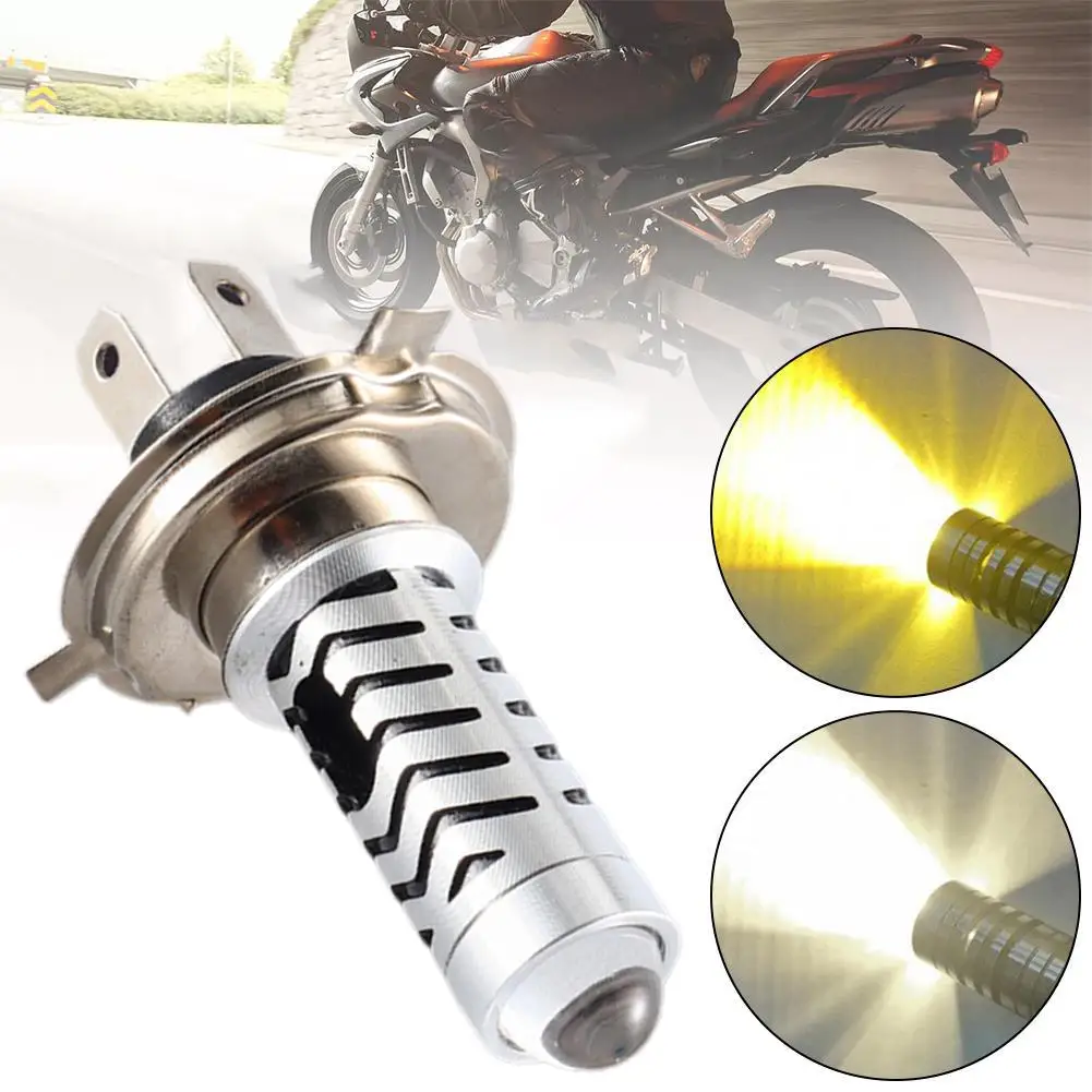 NEW 12V H4 LED Dual Color Motorcycle Headlight Bulbs S2 Lamp 6000K Beam H6 Fog Hi/Lo Accessories P15D ATV Scooter BA20D K3Y0