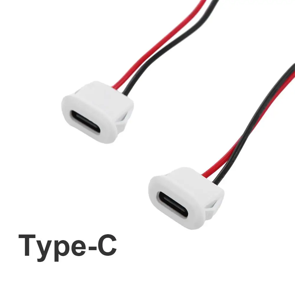 Compression Female Socket Charging Port Type-C Base Female Base USB-C Type 2 Pin Connector Charging Interface USB-C Connector