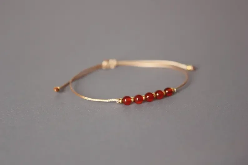 Carnelian Jewelry Carnelian Exquisite Adjustable Bracelet Gifts for Teen Girls