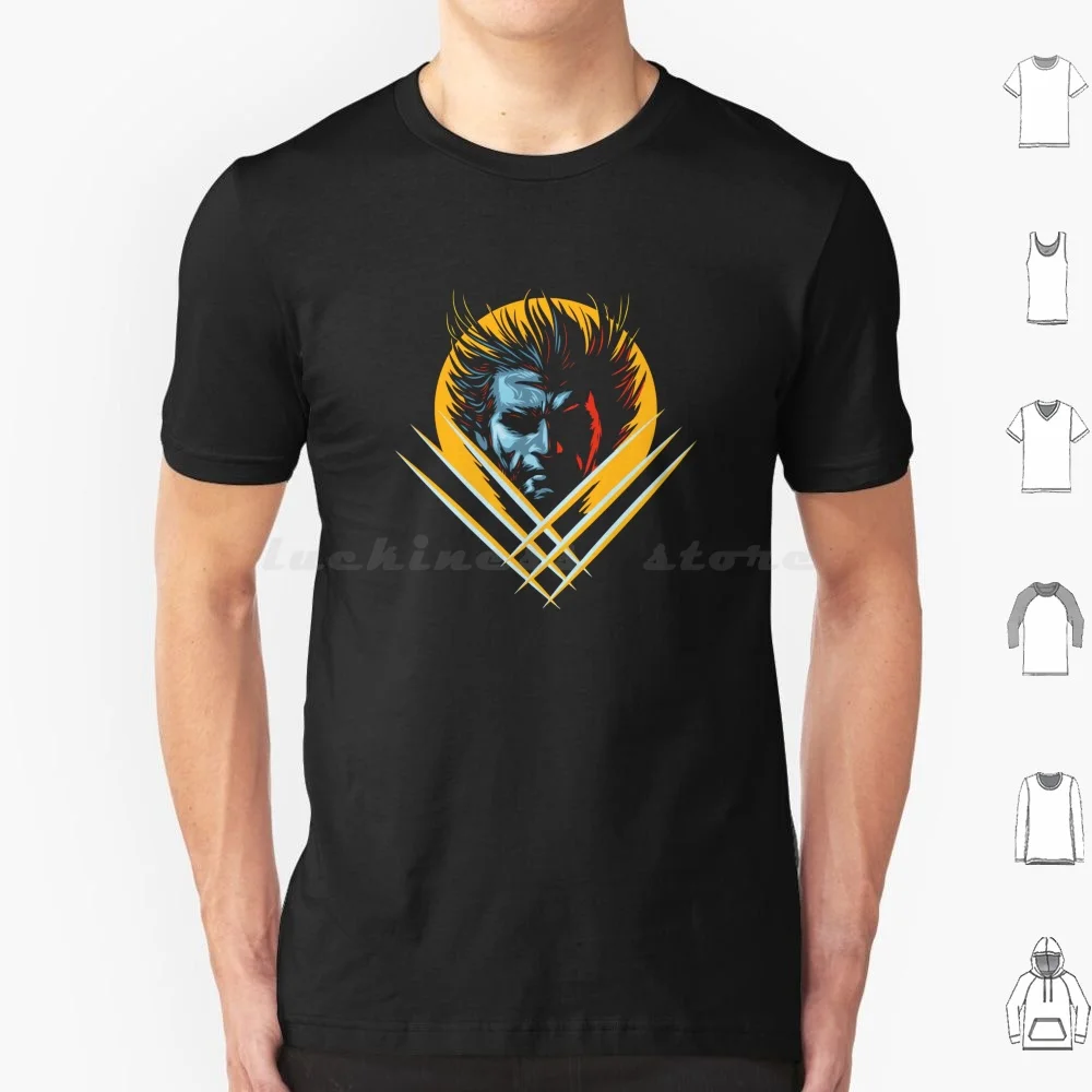 Logan's Claws T Shirt Homens Mulheres Crianças 6xl Logan Claws Adamantiun Hero Mutant Guepardo Velho Xmen Comics Heroe