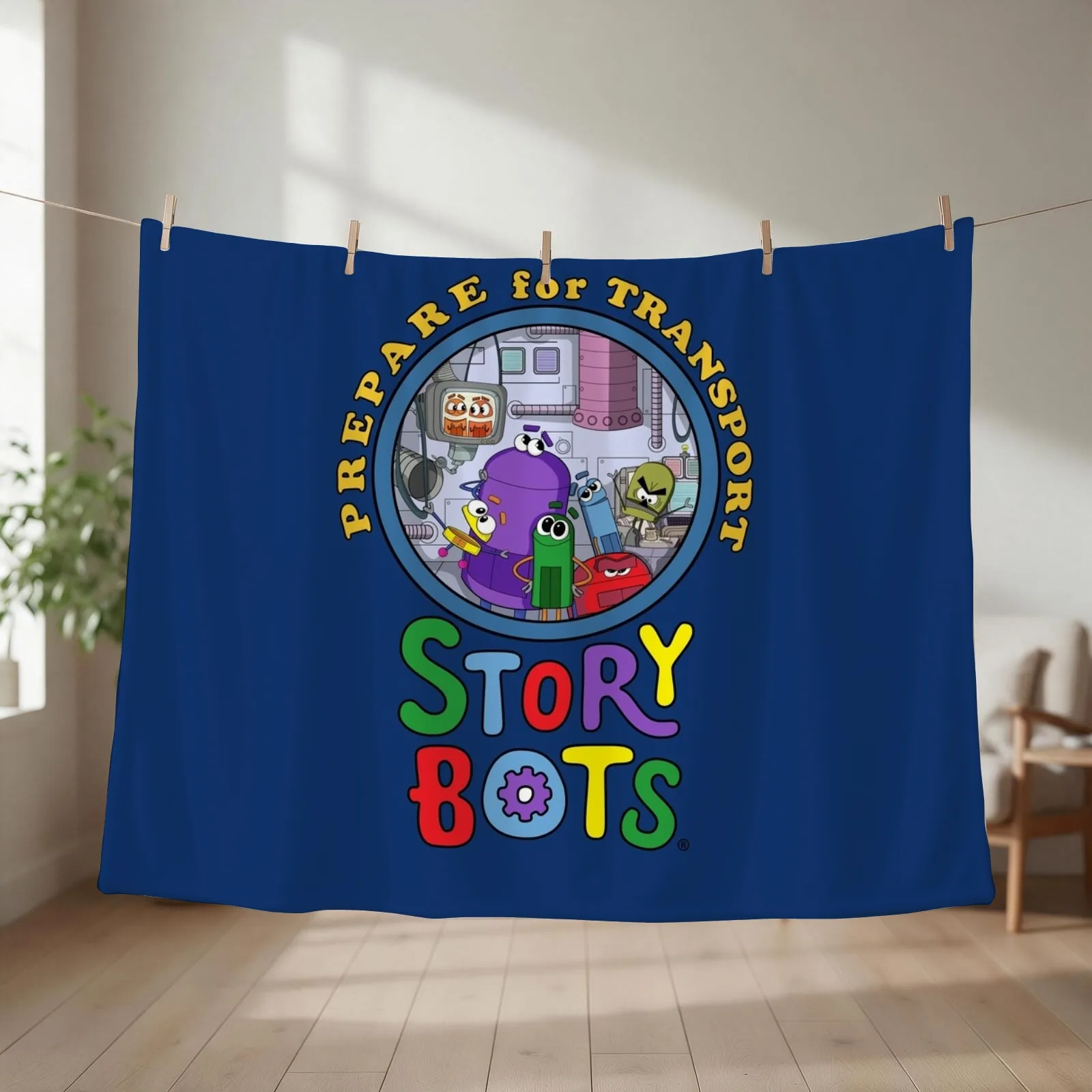 Prepare for Transport with Story Bots! Throw Blanket