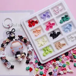 30pcs/lot Handmade Colorful Flower Shape Alloy Loose Spacer Beads Charm for Bracelet Necklace Earring DIY Jewerlry Making