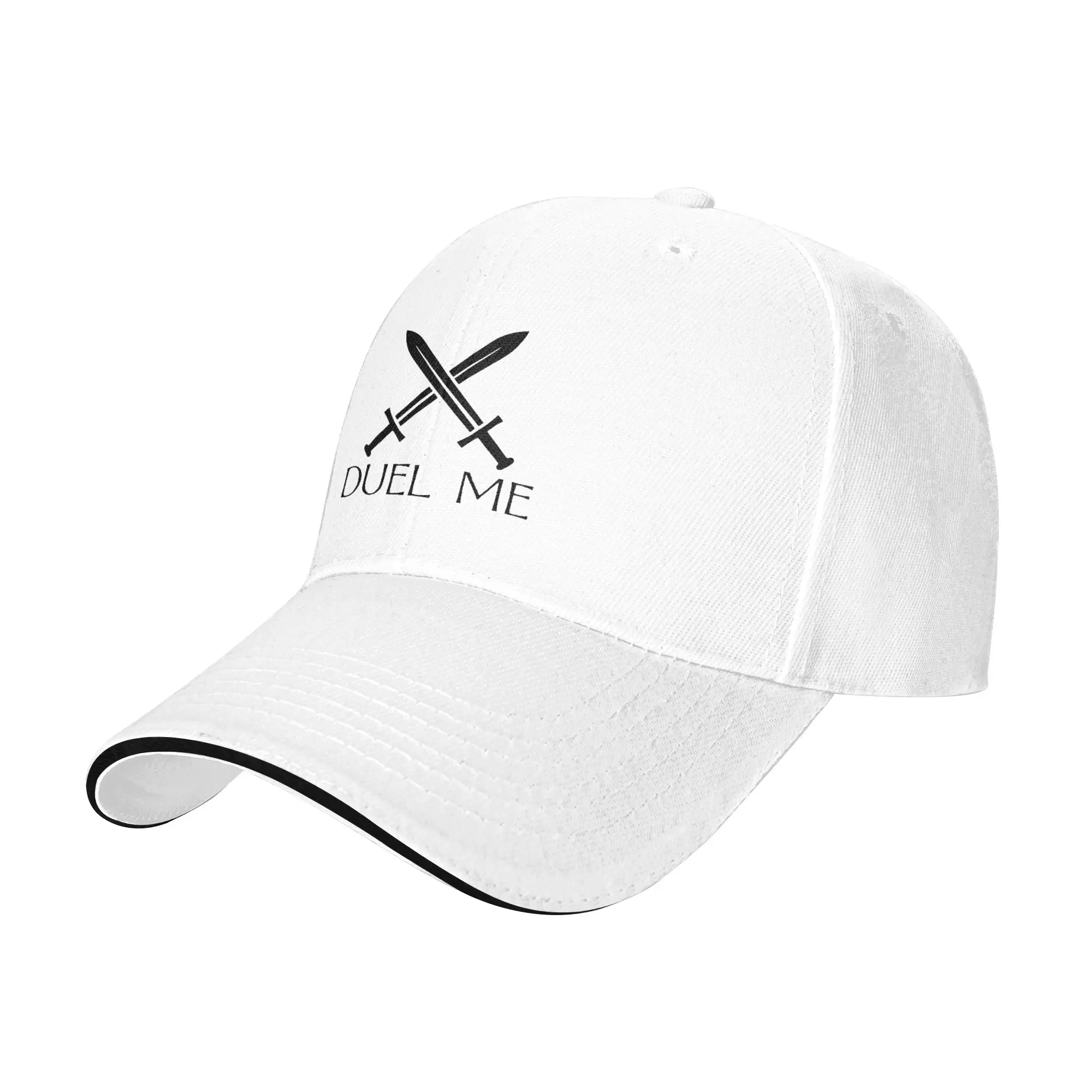 Duel Me Sword Fighting Sandwich Baseball Cap Retro European Medieval Knight Unisex Polyester Adjustable Sun Cap Travel Adult Hat