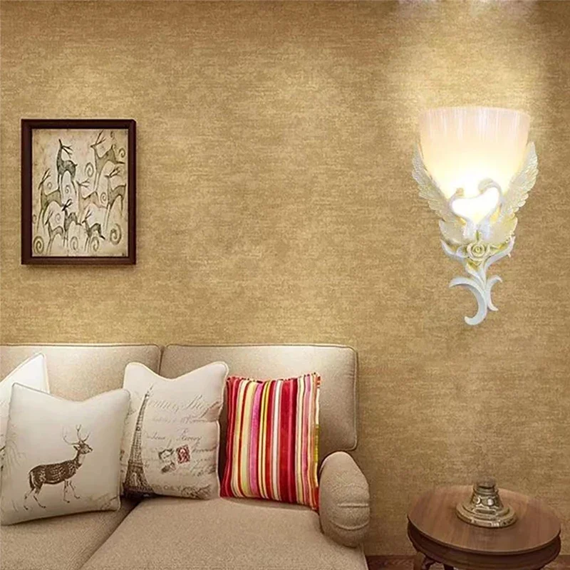 KERWIN Lampada da parete contemporanea a forma di cigno LED per interni Illuminazione creativa romantica in oro per l'arredamento della camera da letto del soggiorno di casa