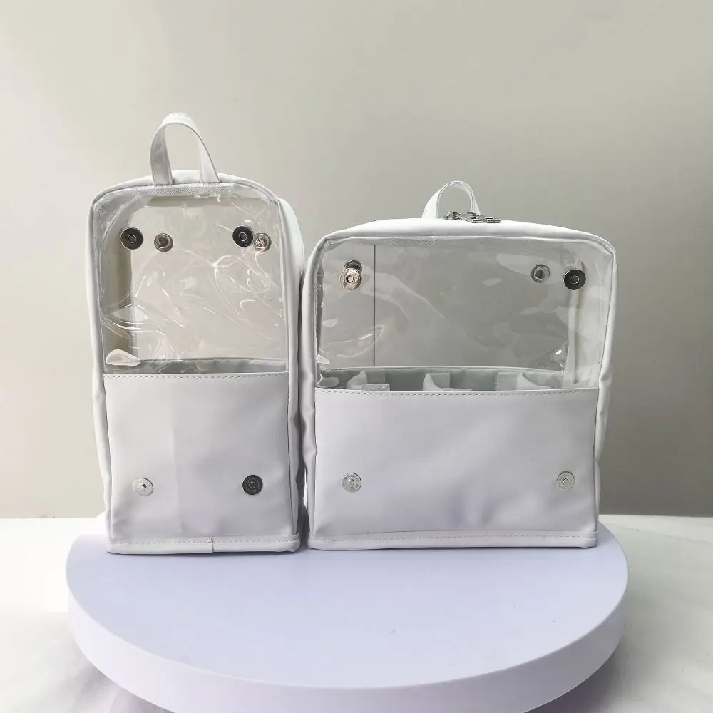 Waterproof Transparent Makeup Bag Stand-up Design See-Through Zipper Cosmetic Bag Large Capacity Multi-Functional