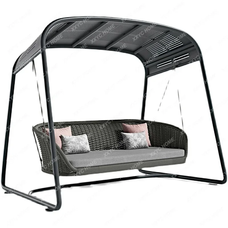 Nordic Outdoor Swing Hanging Basket Rocking Chair Courtyard Villa Internet Hot Casual Outdoor Balcony Single Rattan