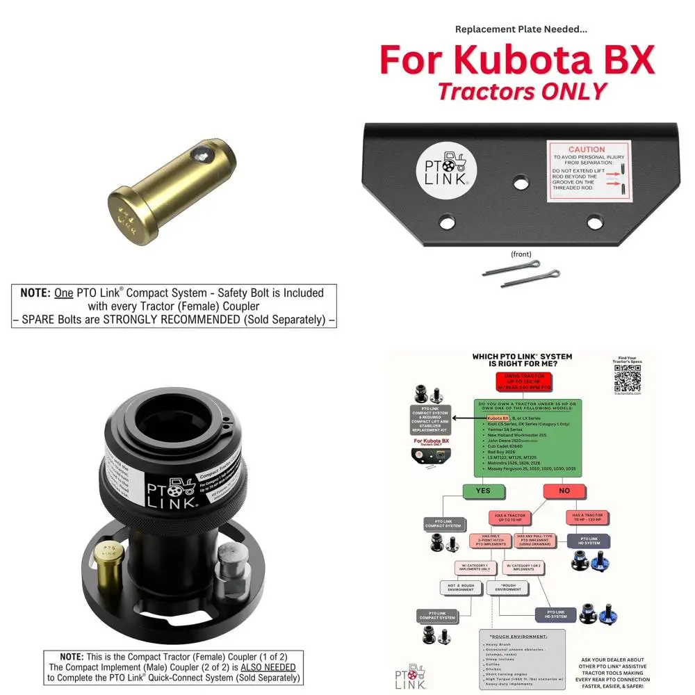 

Компактный тракторный адаптер для системы быстрого соединения, подходит для компактных тракторов и навесного оборудования мощностью до 70 л.с.