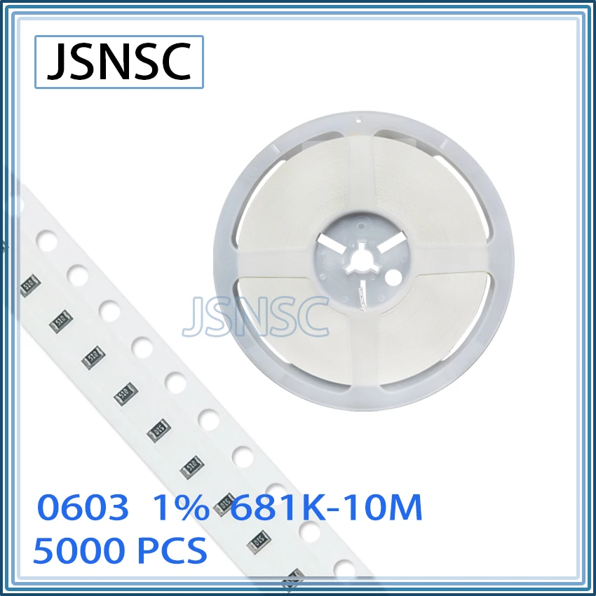 JSNSC 0603 F 1% 5000pcs 681K-10M CHIP smd 1608 resistor 698K 715K 732K 750K 755K 768K 787K 806K 820K 825K 845K 866K 887K 909K