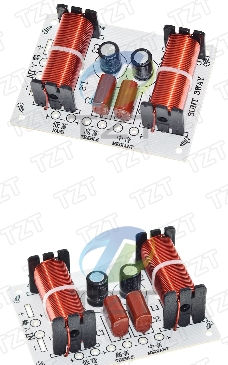 1/3PCS 3 Weg Audio Lautsprecher 150W Crossover Schaltung Höhen Mitteltöner Bass Modul Audio Lautsprecher Frequenz Teiler hause Lautsprecher – Detail 7