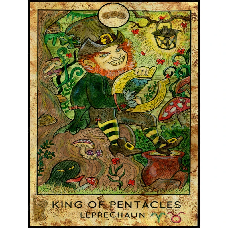 Fantasy Creature Tarot Card King Of The Pentacle Mikio Lady With A Fan Popular Ideas Canvas Wall Art By Ho Me Lili For Home Deco