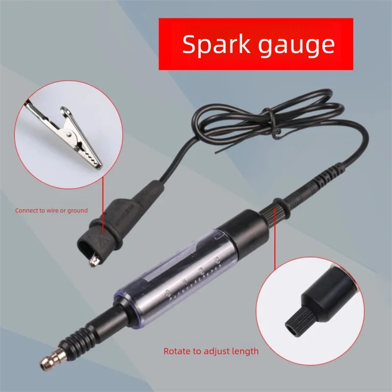 High voltage line and high-voltage package tester, ignition system tester, spark plug spark gauge