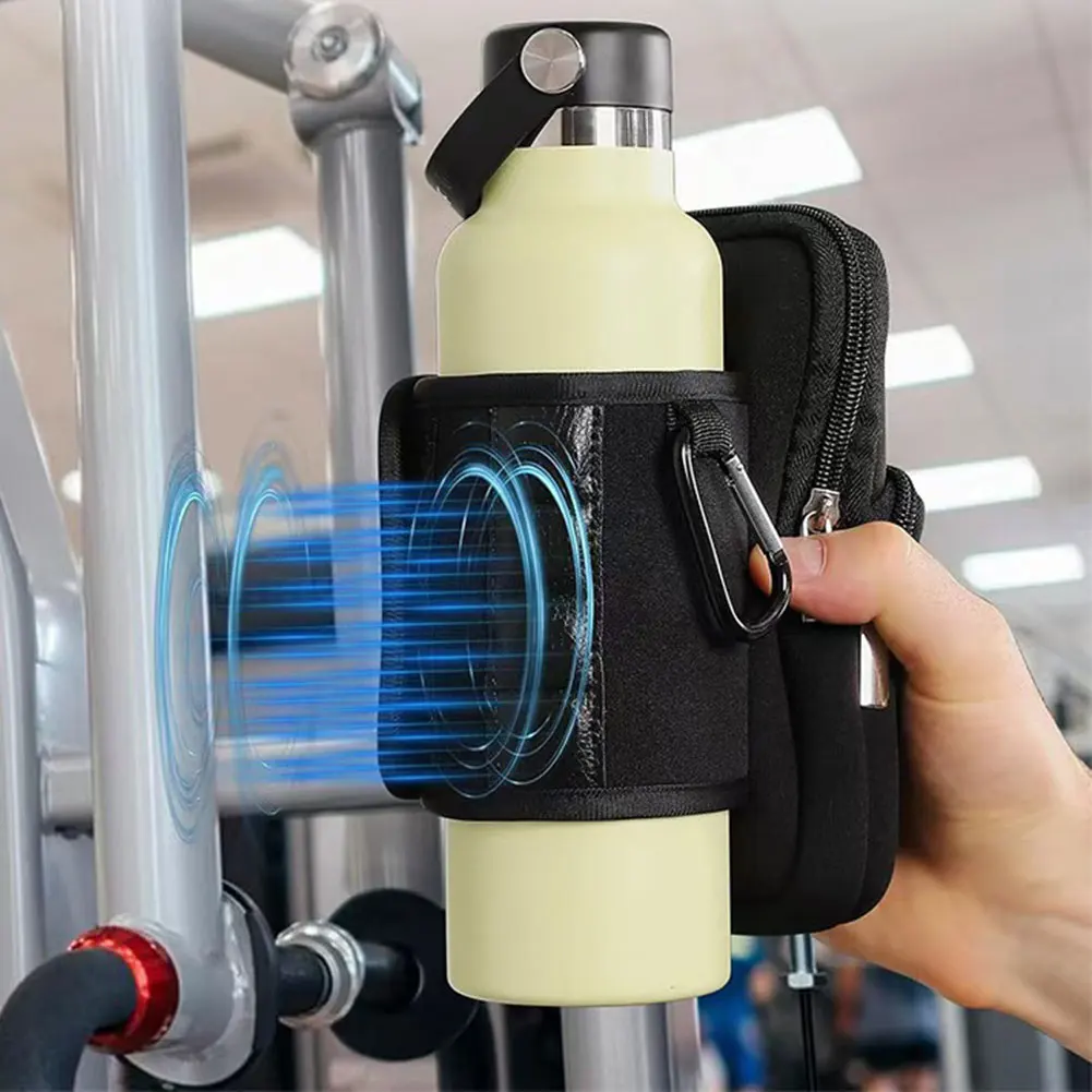 

Magnetic Water Bottle Sleeve Pouch Magnetic Gym Pouch Magnetic Water Bottle Bag for Cell Phones Key Cards Headphones